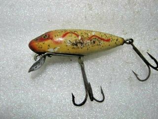 Rare Old Vintage South Bend Fish Obite Wood Lure Lures Full Flitter