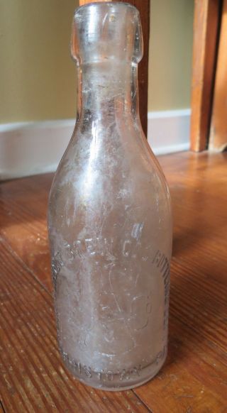 Antique Adam Scheidt Squat Blob Top Beer Bottle - Norristown Pa