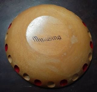 Vintage MUNISING WOODEN DOUGH SALAD BOWL Primitive Antique Set of 6 Bowls 3