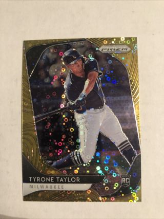 2020 Panini Prizm Tyrone Taylor Rookie Card Gold Disco 7/10 Rare