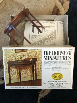 Vintage The House Of Miniatures HEPPLEWHITE SIDE TABLE Kit 40004,  x2 2