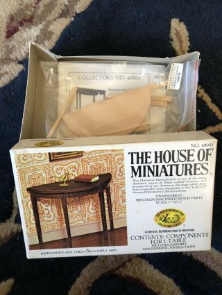 Vintage The House Of Miniatures HEPPLEWHITE SIDE TABLE Kit 40004,  x2 3