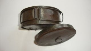 Antique Civil War Era Soldiers Personal Camp Ration Tin Pan W/ D - Ring 4 " X1 - 1/2 "
