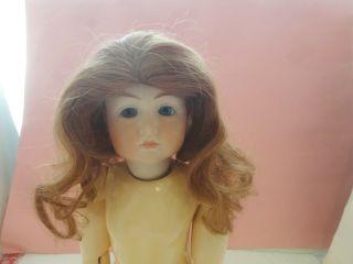Vintage Light Brown Tagged Human Hair Bisque Doll Wig Size 10/11