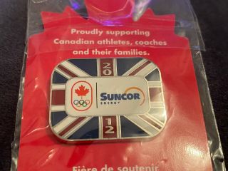 V Rare London 2012 Olympics Pin Badge Suncor Energy Sponsor Team Canada Noc