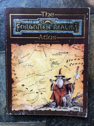 Rare & Exc The Forgotten Realms Atlas 1990 Ad&d 2nd Edition