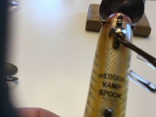 Vintage Heddon Vamp Spook Lure Gold Eyes Old Tackle Box Find 3