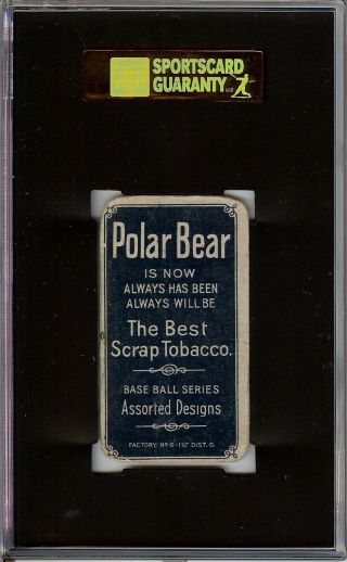 Rare 1909 - 11 T206 Paul Davidson Polar Bear Back Indianapolis SGC 1 2