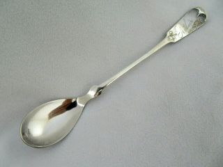 Vintage Holmes Booth & Haydens Silver Plated Egg Spoon Mono " Arthur "