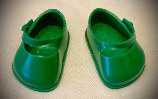 Vintage 1950s Vogue Ginny Doll Shoes - Green