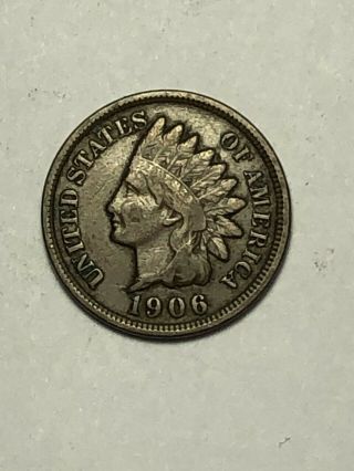 Rare Very Old Antique Us 1906 Indian Head Penny Cent Collectible Coin 220