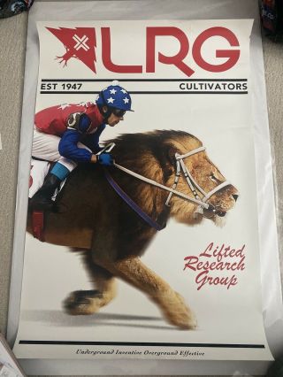 Lrg Lifted Research Group Polo Jockey Rare Promo Poster - Usa
