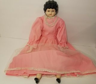 Vintage Porcelain Doll Cloth Body - T13 2