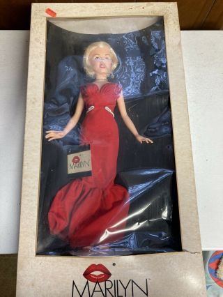 Vintage Nib 1983 Marilyn Monroe Doll Red Dress By World Doll