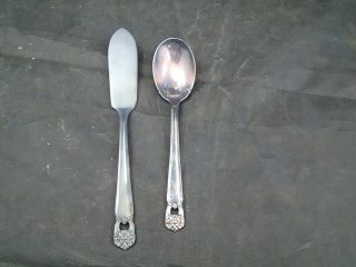 1847 Rogers Bros 1947 " Eternally Yours " Butter Knife & Jam Jelly Spoon