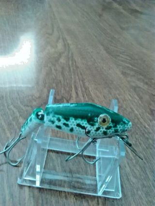 Old Lure Vintage L&s 15m Mirrolure Sinker Pat.  Pending In Green/white Colors.