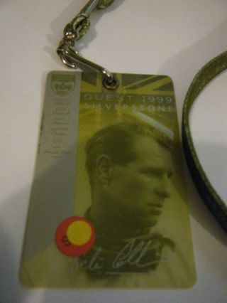 Brdc Lanyard Pass Holder F1 1999 Peter Collins Collectable Silverstone Rare