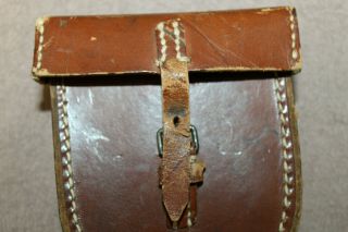 Rare WW2 German Army Cavalry Horseshoe Brown Leather Storage Case 43 ' d 2