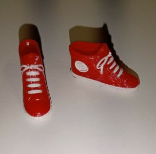 Barbie Doll Shoes Coca Cola Party 1998 Red White Joggers Vintage Toys Sneakers