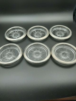 Vintage Leonard Made In Italy Silver Plated Coasters
