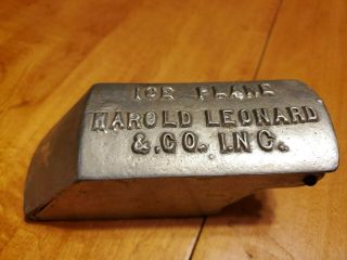 Vintage Harold Leonard Aluminum Ice Plane Shaver Antique Shaved Ice