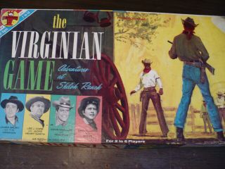 Vintage 1962 Transogram The Virginian Board Game Very Good Shape For Age Rare