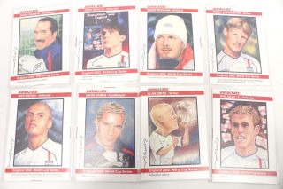 8 X Rare Autocrats England 2002 World Cup Series Illustrated Cards - N05