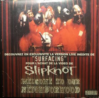 Slipknot Welcome To Our Neughborhood Surfacing Rare Promo Cd 1999