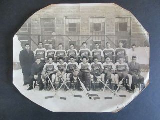 Vintage Antique Montreal College Notre - Dame Hockey Team Photo
