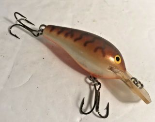 Vintage Rapala Fat Rap Brown Craw Fishing Lure Made In Finland 2 - 3/4 "