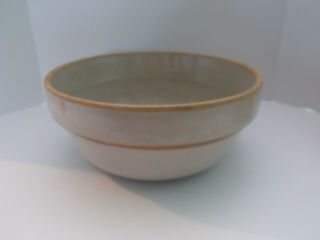 Antique Vintage Stoneware Crock Mixing Bowl Rustic Salt Glaze Crock 10 " 1 Gal