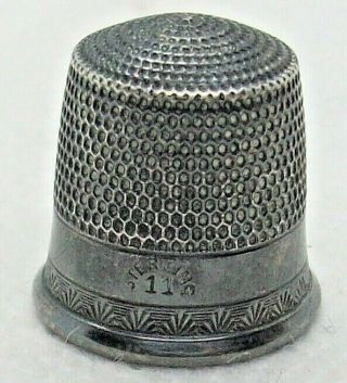 Vintage To Antique Sterling Silver Thimble Size 11