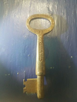 Antique Vintage Yale & Towne Mfg Co Skeleton Key 72,  Solid Steel Barrell