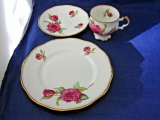 Vintage Royal Crest Tea Cup,  Saucer And Sandwich Plate Fine Bone China - England