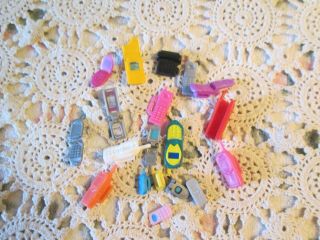 Barbie 18 Cell Phones 1 Tiny Desk Phone Mixed Styles Dollhouse Diorama