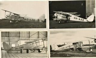 Early De Havilland Biplane Airliners - Four Rare Photographs