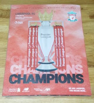 Liverpool Fc V Chelsea.  Champions Rare/ Matchday Programme