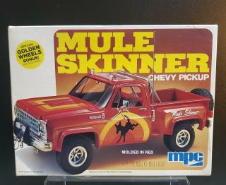 Vintage 1979 Mpc " Mule Skinner Chevy Pickup " 1/25 Scale Unbuilt Model (rare)