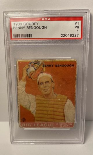 1933 Goudey Benny Bengough 1 Psa 1 Rare (regrade?)