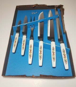 Vintage Regent Sheffield Cutlery Spice Of Life Knife Set Of 6 Rare