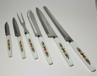 Vintage Regent Sheffield Cutlery Spice Of Life Knife Set Of 6 Rare 2