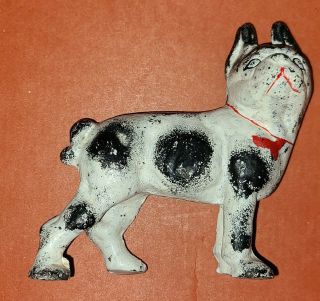 Vintage Cast Boston Terrier Antique Paperweight Exact Age Unknown