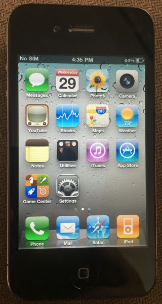 Apple Iphone 4 - 16gb - (at&t) A1332 (gsm) - Rare Ios 4.  1 - Imei - Read
