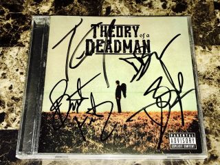 Theory Of A Deadman Rare Authentic Full Band Signed Autographed Cd Tyler