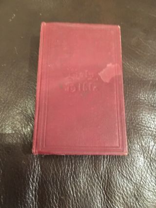 Vintage 1831 The Holy Bible Old Testament Trinitarian Bible Society Rare Red