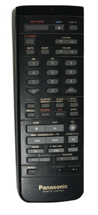 Vintage Panasonic Remote Control Vsqs0727 Tv Vcr - And