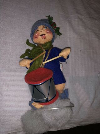 Vintage 1971 Annalee Little Drummer Boy Blue 7 " Christmas