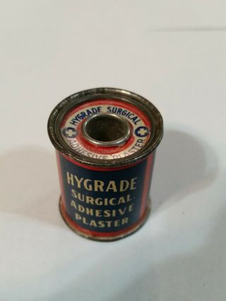 Rare Vintage Antique? Hygrade Surgical Adhesive Plaster Tin 1”1 Yard