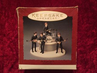 The Beatles Rare 1964 Era Hallmark Set Of Ornaments 30th Anniversary