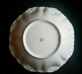 Antique RS Prussia Red Mark Bowl with Pink Flowers Gold Trim 2